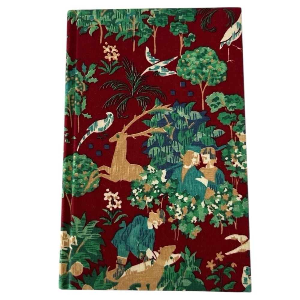 Vintage (1981) Avon Holiday Address Book with a Woodland Forest Fabric Cover